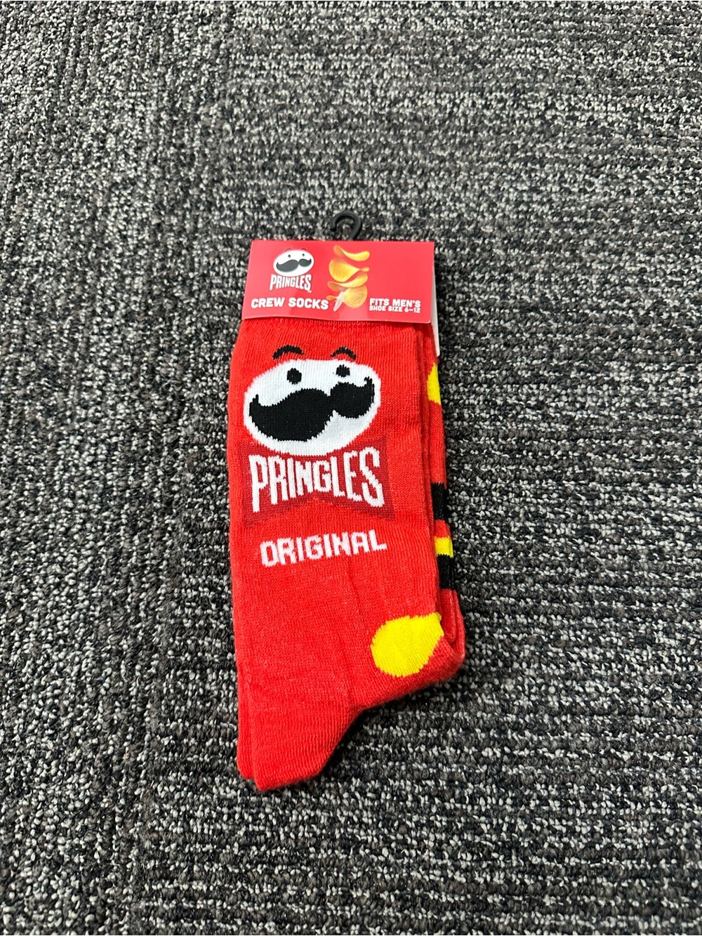 Pringles Chips Adult Men's Novelty Crew Socks Size 6-12